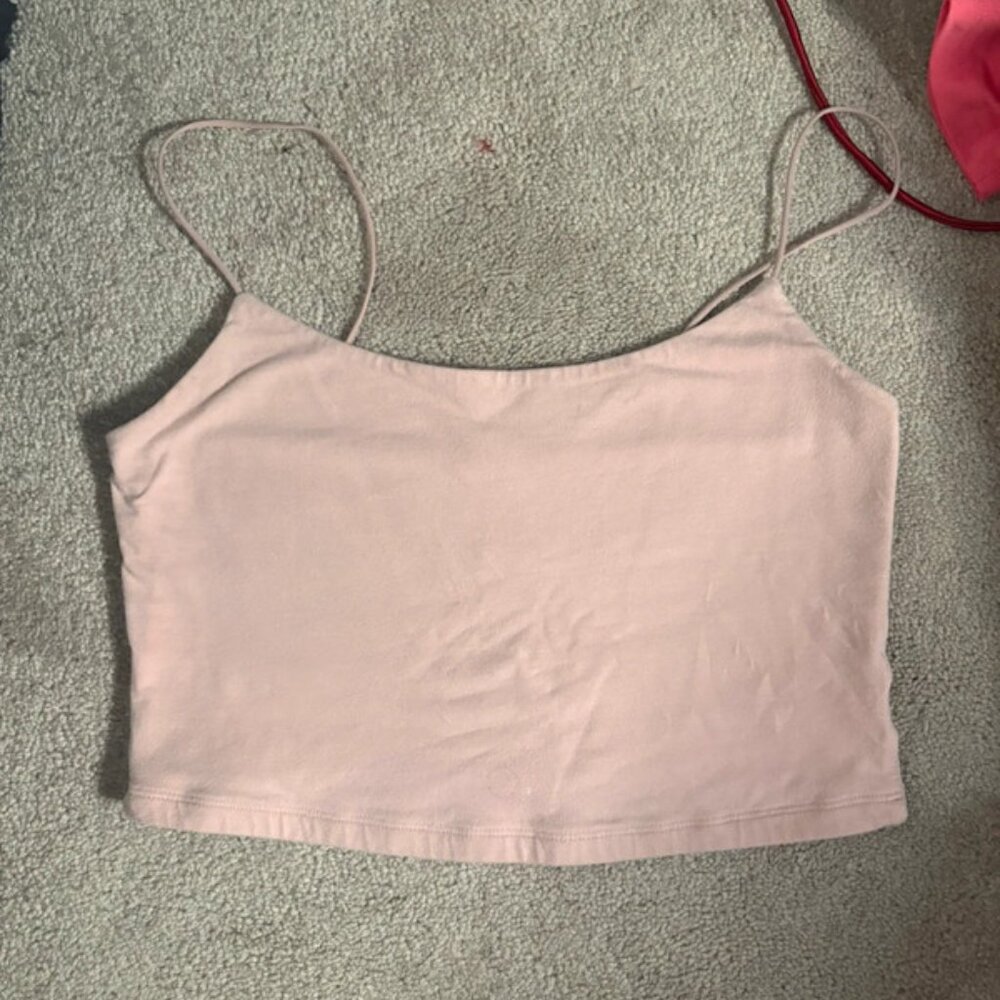 Cute & Comfy Light Pink Cropped Cami Top
